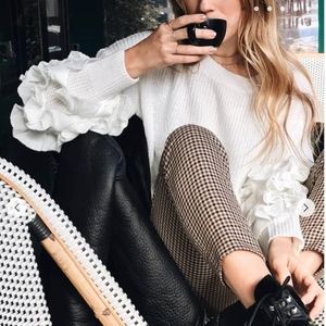 Ruffle Sleeve Sweater